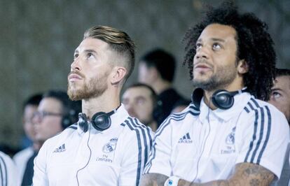 Sergio Ramos y, a la derecha, Marcelo el pasado verano en China.
