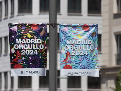 Los carteles de este año del Orgullo oficial de Madrid.