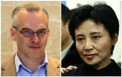 Gu Kailai, a la derecha, ha sido acusada hoy por Pekín de asesinar al hombre de negocios británico Neil Heywood, a la izquierda.