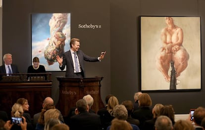 Subasta de arte contemporáneo de Sotheby’s en Londres el pasado octubre.