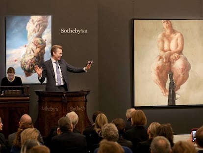 Subasta de arte contemporáneo de Sotheby’s en Londres el pasado octubre.