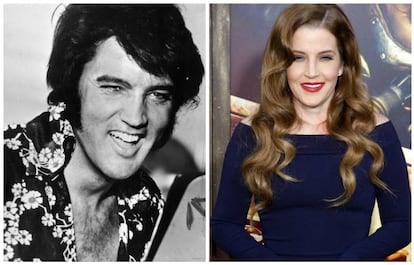 <strong>Elvis e Lisa Marie Presley.</strong> Embora seu legado seja imortal, o reinado não foi. Elvis Presley morreu com 42 anos de um enfarte causado pelo abuso de medicamentos prescritos, deixando uma marca indelével na cultura ocidental, e uma filha, Lisa Marie Presley, que agora tem 48 anos. Lisa Marie optou também pela carreira musical, e no 30º aniversário da morte de Elvis se saiu com o singelo 'In the Ghetto', que interpreta em duo com o pai. Coisas mágicas da tecnologia.