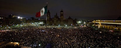 El Zócalo ha sido el punto de reunión de miles de manifestantes en la marcha de la Ciudad de México