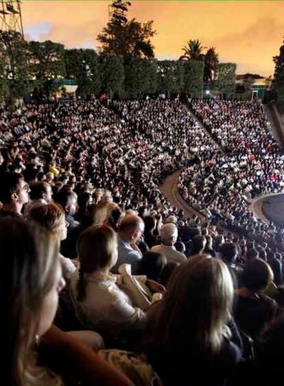 El anfiteatro del Teatre Grec, la noche de la inauguración del festival.