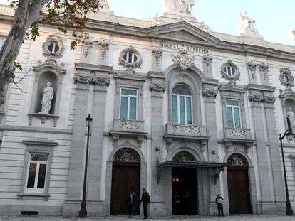 Fachada del Tribunal Supremo, en Madrid.