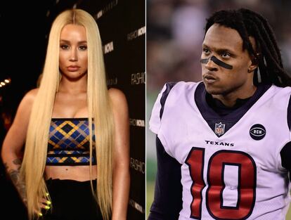 Iggy Azalea y DeAndre Hopkins.