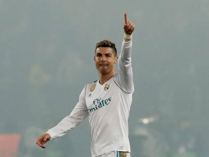 Cristiano celebra el primer gol del Madrid.