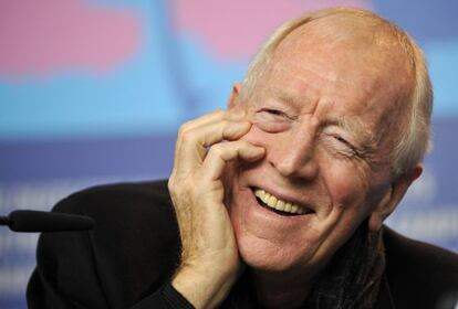 El actor sueco Max Von Sydow en una rueda de prensa para presentar la película 'Tan fuerte, tan cerca', durante la pasada Berlinale