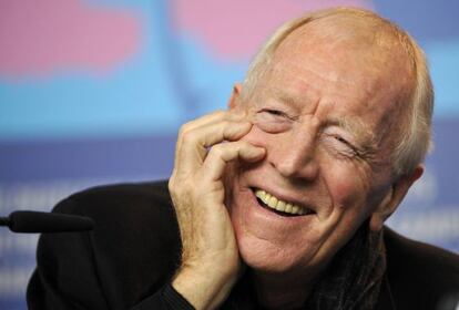 El actor sueco Max Von Sydow en una rueda de prensa para presentar la pel&iacute;cula &#039;Tan fuerte, tan cerca&#039;, durante la pasada Berlinale