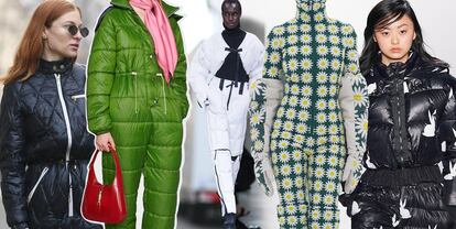 El 'street style', The North Face x Gucci, Issey Miyake, Moncler 8 Richard Quinn y Cynthia Rowley apoyan la moción: el mono de esquiar va más allá de las pistas.