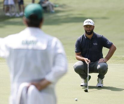 Rahm, durante la primera jornada del Masters de Augusta.