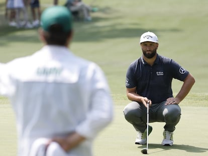 Rahm, durante la primera jornada del Masters de Augusta.