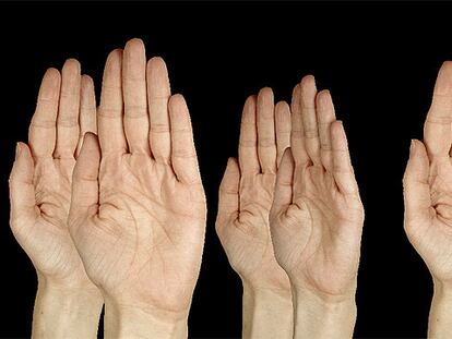 Detalle de 'Glorias de la contabilidad', de Rafael Lozano-Hemmer (galería Bitforms), en la sección 'The Black Box'.