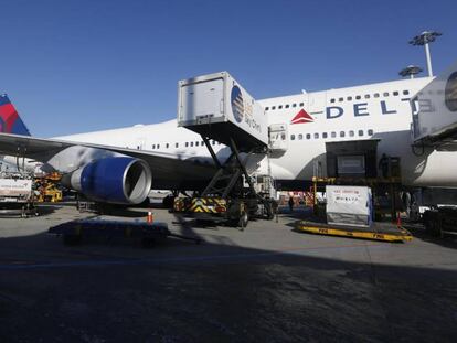 O último Boeing 747 da Delta Air Lines no aeroporto de Incheon, na Coreia do Sul