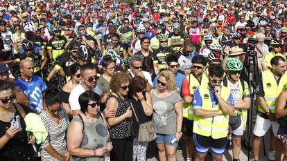 Els ciclistes concentrats aquest diumenge.