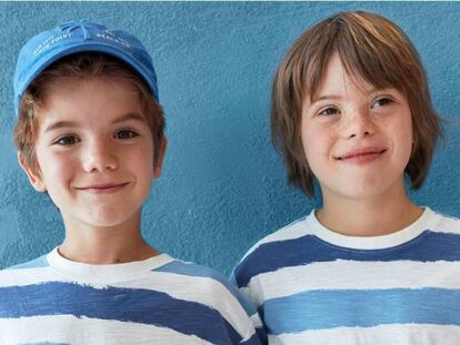 Diego y Roscón (a la derecha), los dos hijos de Samantha Vallejo-Nágera posando para la campaña de Zara.