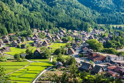 El histórico pueblo tradicional de Shirakawa-go, en Japón.