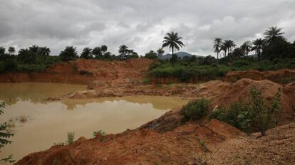 Una mina de oro china abandonada cerca de Masanga, en Sierra Leona.