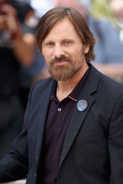 Viggo Mortensen, con barba también, en el photocall de la película "La Meraviglie".