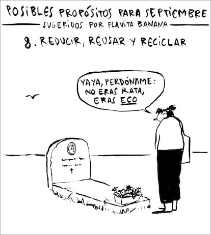 Viñeta de Flavita Banana del 8 de agosto de 2025.