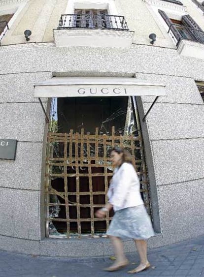 La tienda de Gucci atracada el pasado martes.