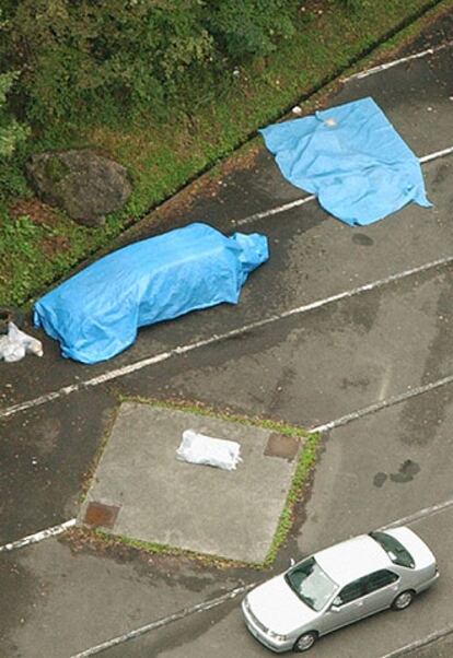 Imagen de un suicidio colectivo en octubre pasado en Japón.