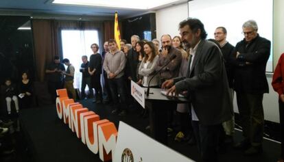 Jordi Cuixart, en el seu primer discurs com a president d'Òmnium.