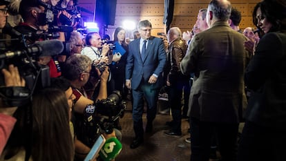 Carles Puigdemont anuncia su candidatura al 12-M en Elna.