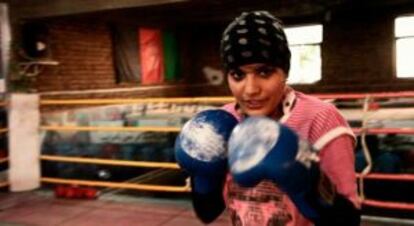 La protagonista de 'Boxing for Freedom', en un fotograma de la película.