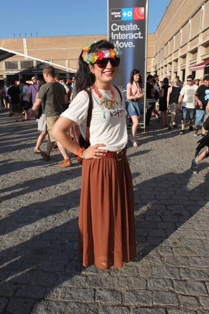 Paula es diseñadora de moda, de Barcelona, es su primera vez en el festival y quiere ver a Kraftwerk.