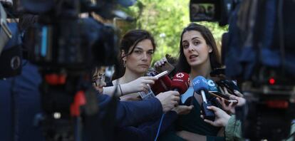 Clara Serra y Rita Maestre candidatas de Más Madrid a la Comunidad y el Ayuntamiento.