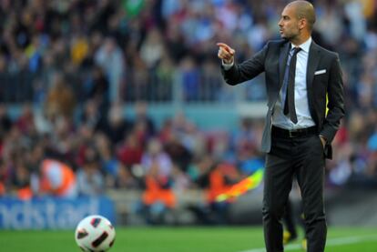 Guardiola, durante el partido