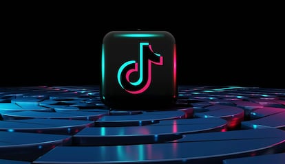Logotipo de TikTok en 3D