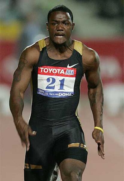 Justin Gatlin, en una carrera el pasado mayo.