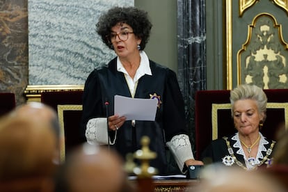 La teniente fiscal del Tribunal Supremo, María Ángeles Sánchez Conde, en la apertura del año judicial, en septiembre de 2022.