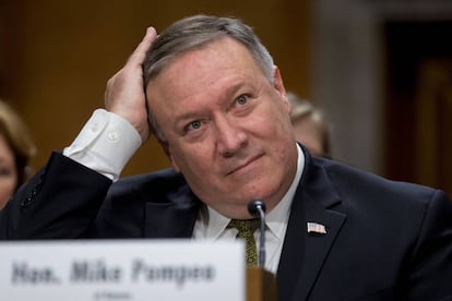 Pompeo, este jueves, en el Comité de Relaciones Exteriores del Senado