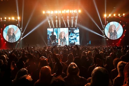 Shakira durante su presentación en el Estadio Azteca, el 11 de octubre de 2018. 