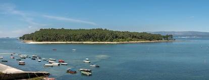 Vista de la isla de Cortegada (Pontevedra).