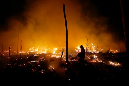 Un incendio forestal en el Estado brasileño de Amazonas. 