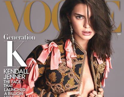 Kendall Jenner, en la portada de 'Vogue' del mes de septiembre.