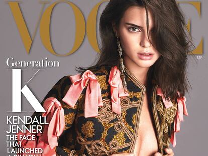 Kendall Jenner, en la portada de 'Vogue' del mes de septiembre.