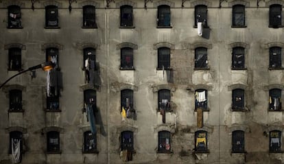 A fachada de um presídio paulista.