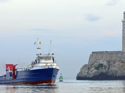 El barco &#039;Ana Cecilia&#039; entra este viernes en la Bah&iacute;a de La Habana.