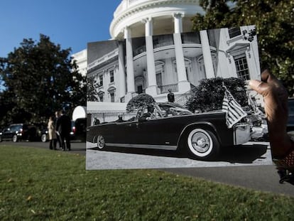 Foto hist&oacute;rica, de 4 de junho de 1963, na Casa Branca