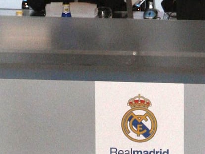 El presidente del Madrid, Ramón Calderón, durante la asamblea.