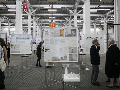 Una exposición en el pabellón Victòria Eugènia.