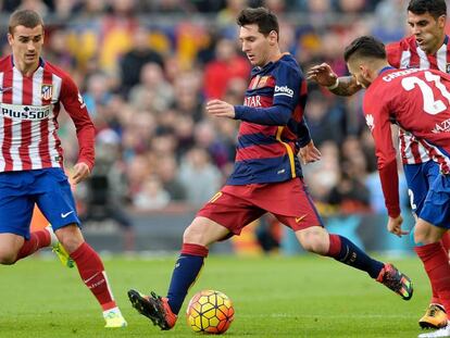 Atlético de Madrid y Barcelona disputan el partido de ida de su cruce de semifinales en la Copa