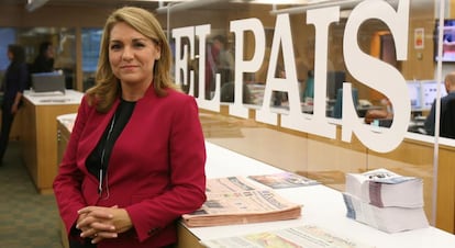 Susana Camarero Benítez, en una vista a EL PAÍS cuando era secretaria de Estado de Servicios Sociales e Igualdad en 2015. 