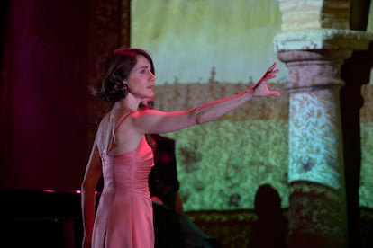 María Besant durante la función en el Festival de Almagro.