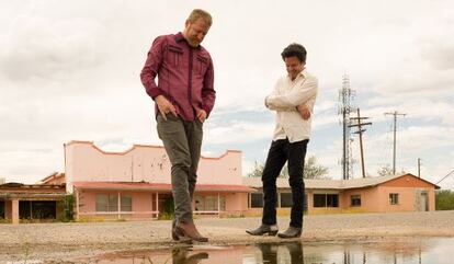 David Lowery y Johnny Hickman, cantante y guitarrista de Cracker. 